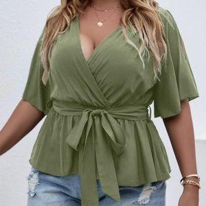 SHEIN Green Top